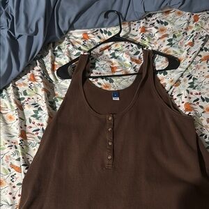 Brown Sleeveless Top